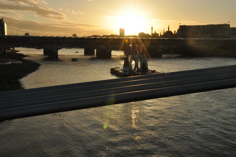 The Olympic Ring on the River Thames